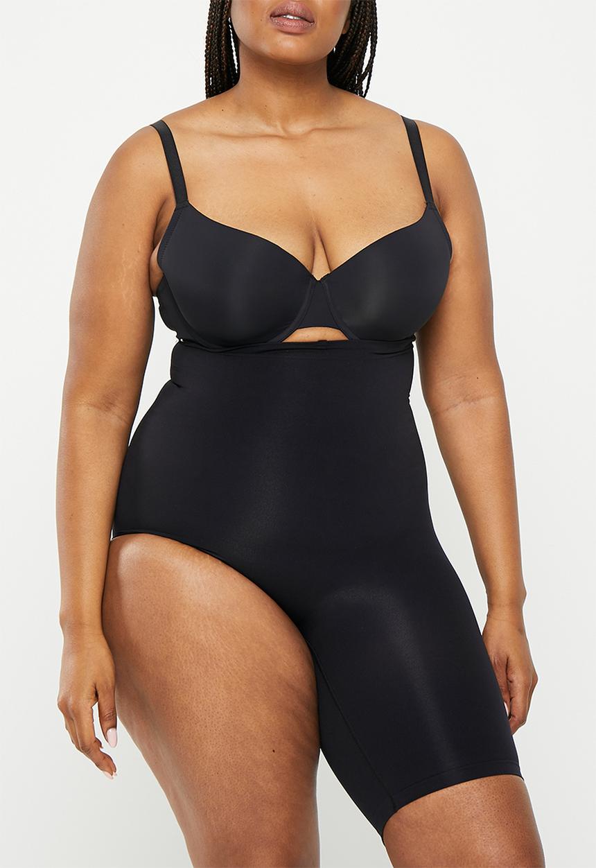 Easy Curves Shapewear - Solution shaper shorts right leg cut off - black