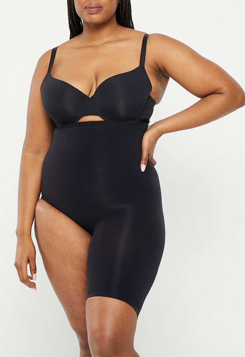 Easy Curves Shapewear - Solution shaper shorts right leg cut off - black