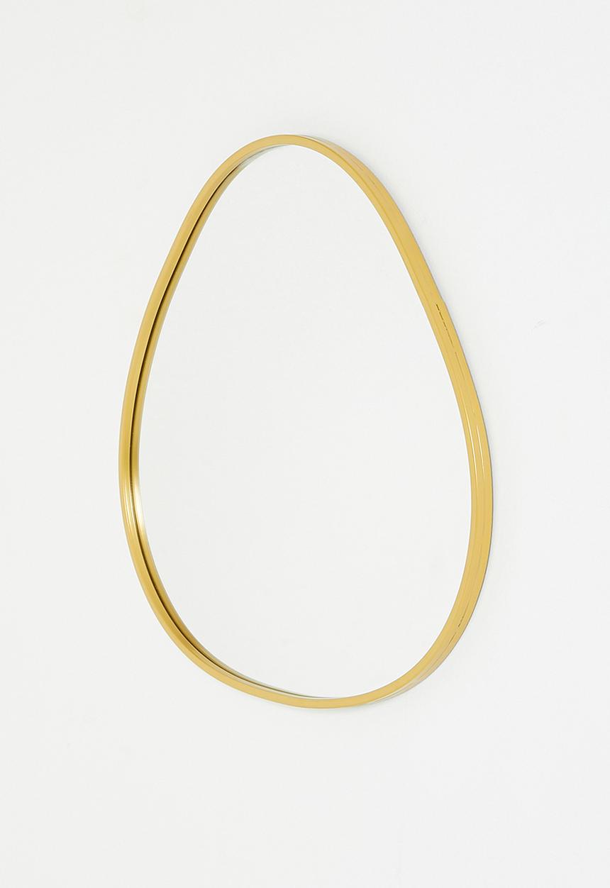 Sixth Floor - Rae organic shaped mirror - gold