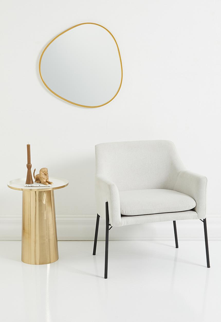 Sixth Floor - Rae organic shaped mirror - gold