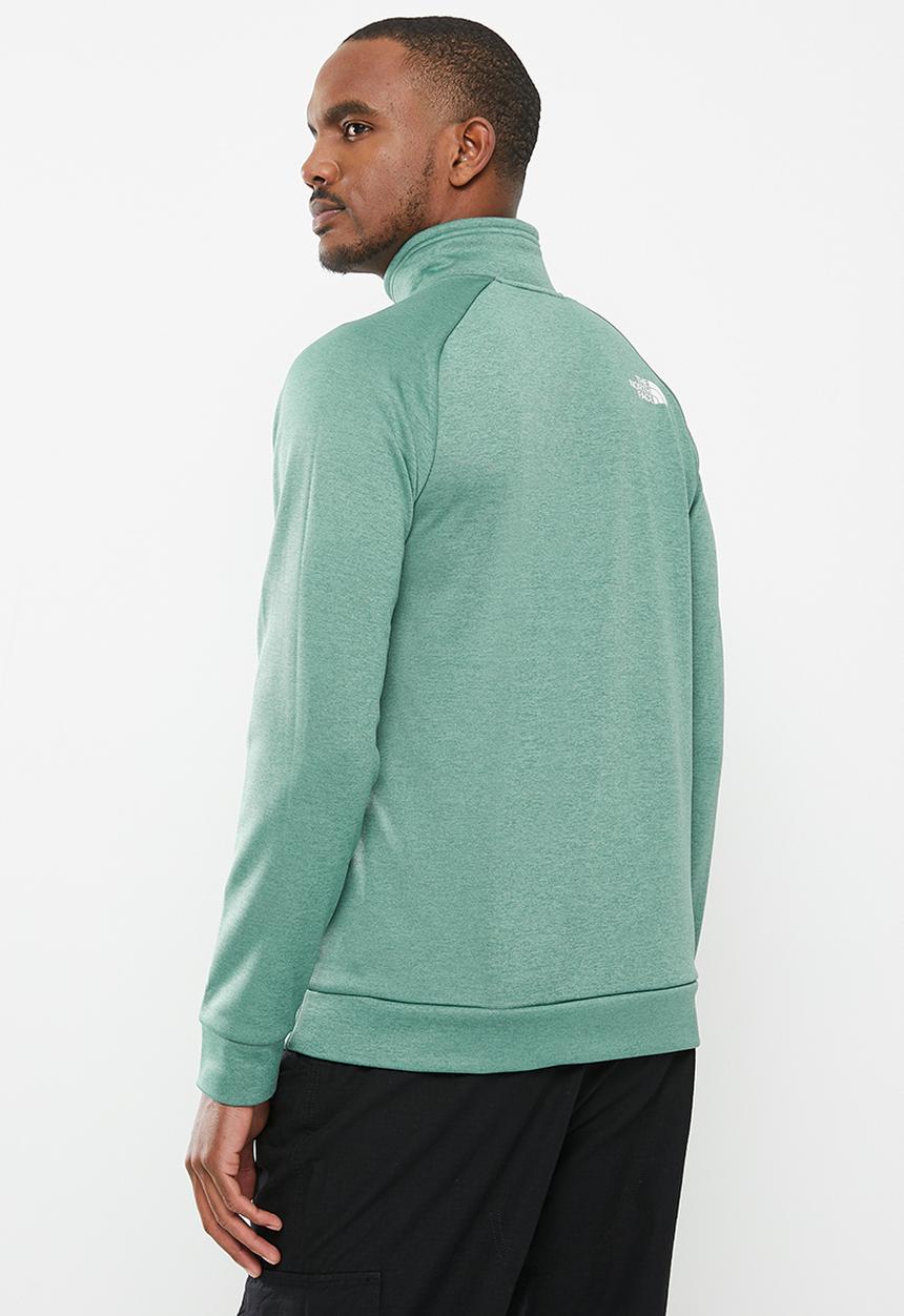 The North Face - M reaxion 1/4 zip fleece - e1 dark sage heather - asphalt grey 