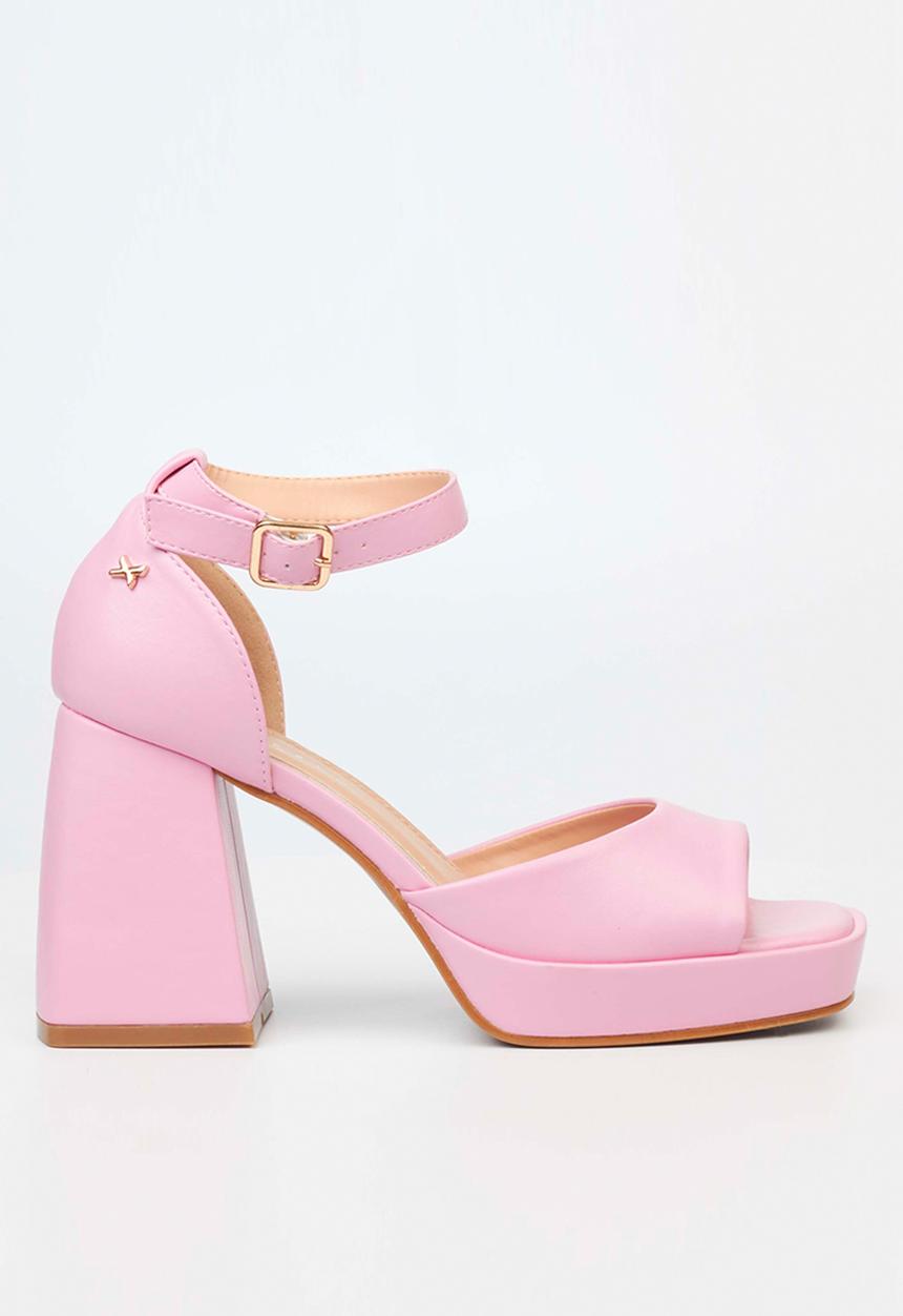 Rock & Co - Naked 2 block heel - pink