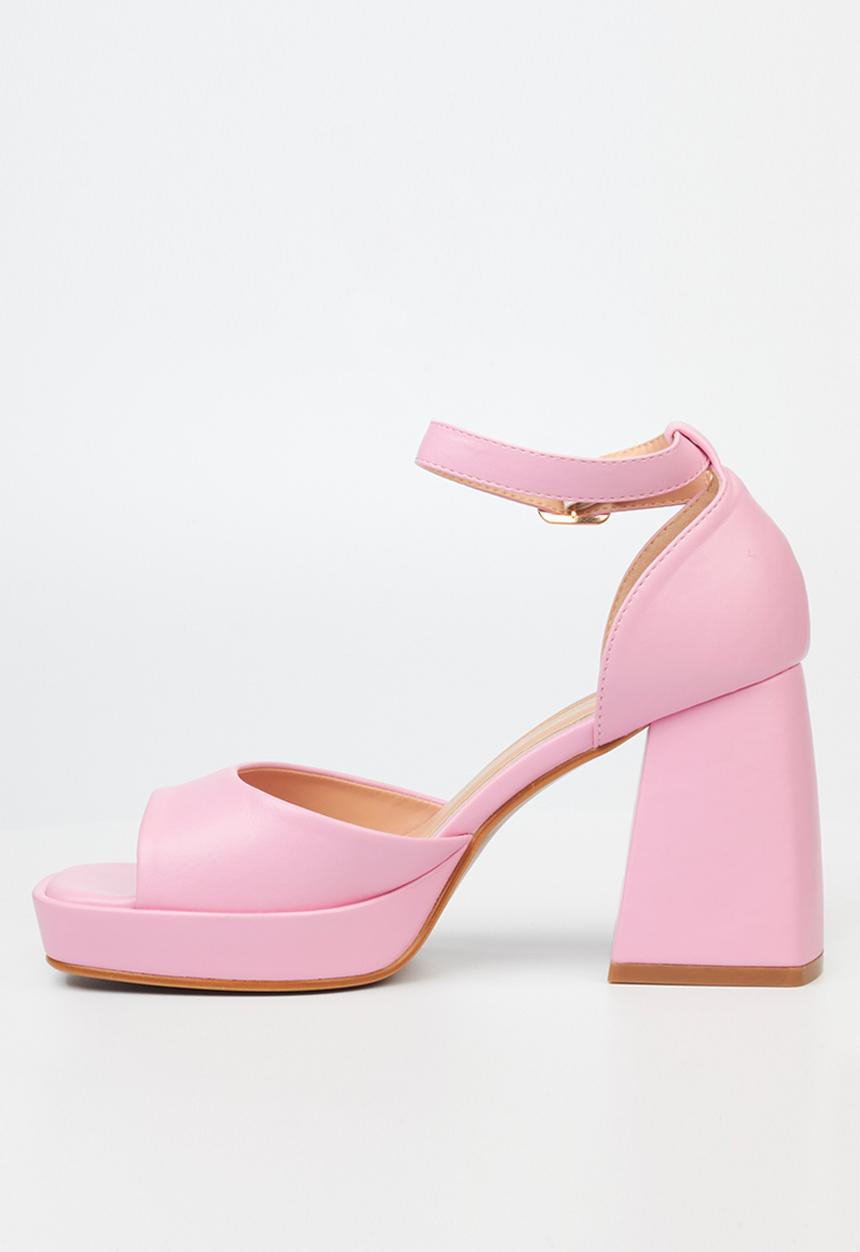 Rock & Co - Naked 2 block heel - pink