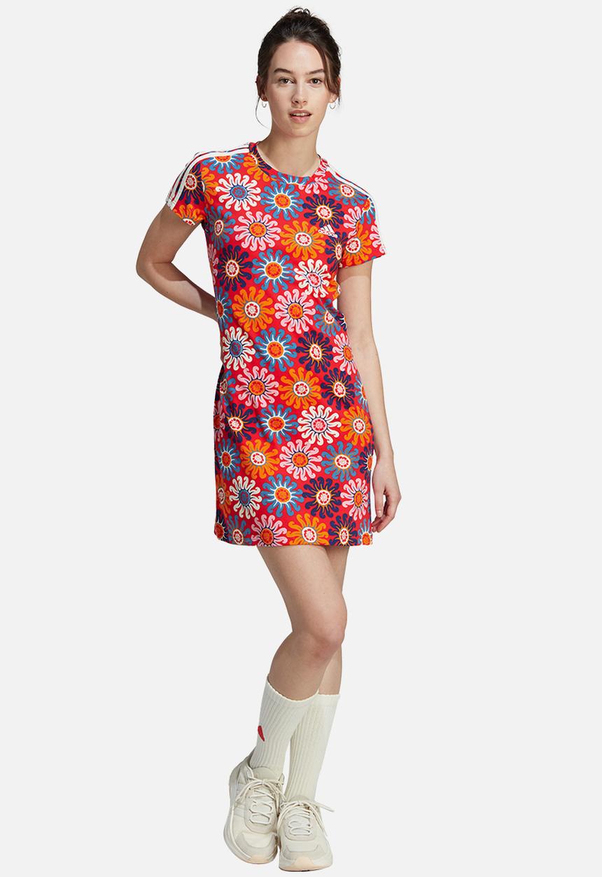 adidas Performance - Farm dress - vivid red & bliss pink