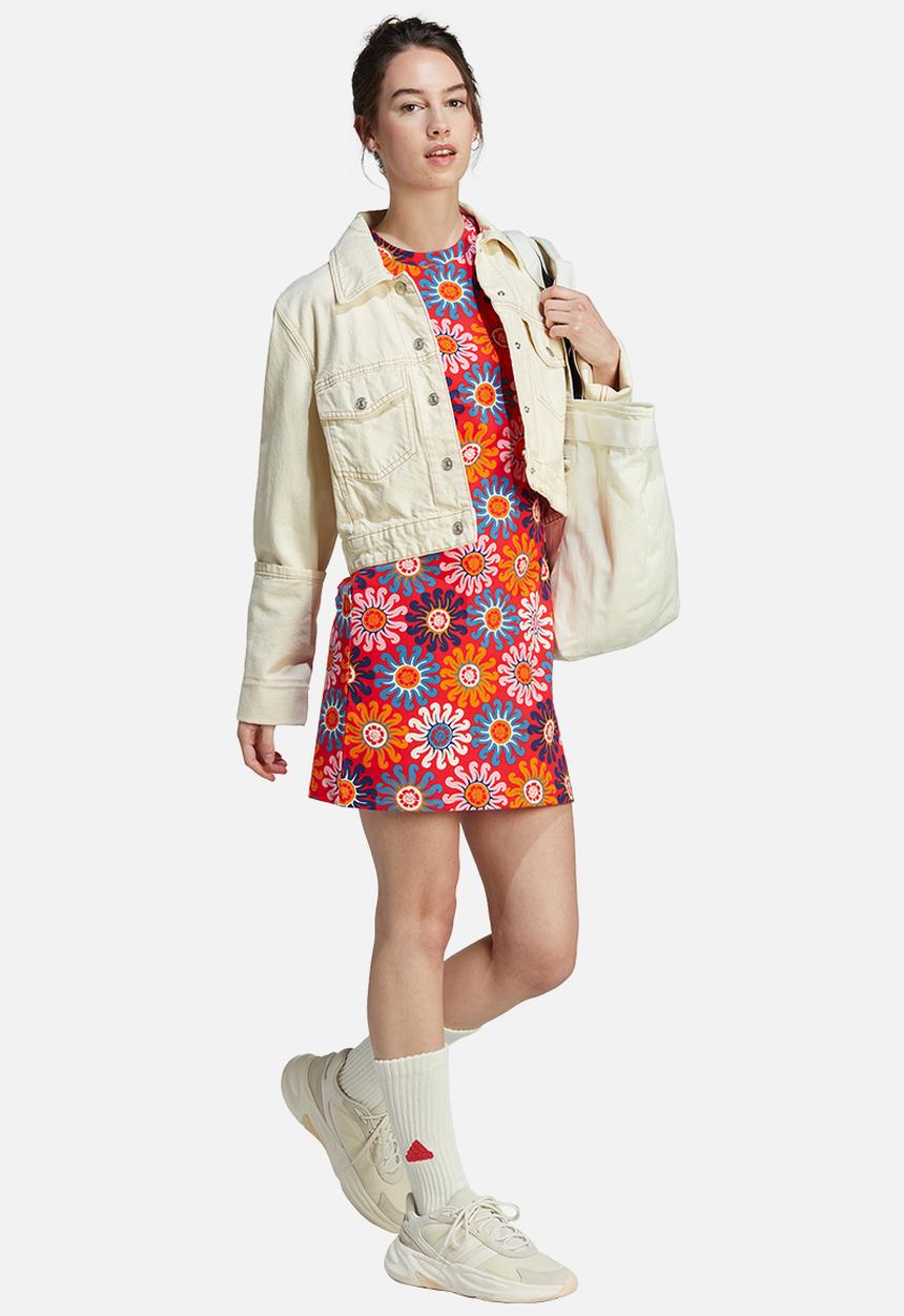 adidas Performance - Farm dress - vivid red & bliss pink