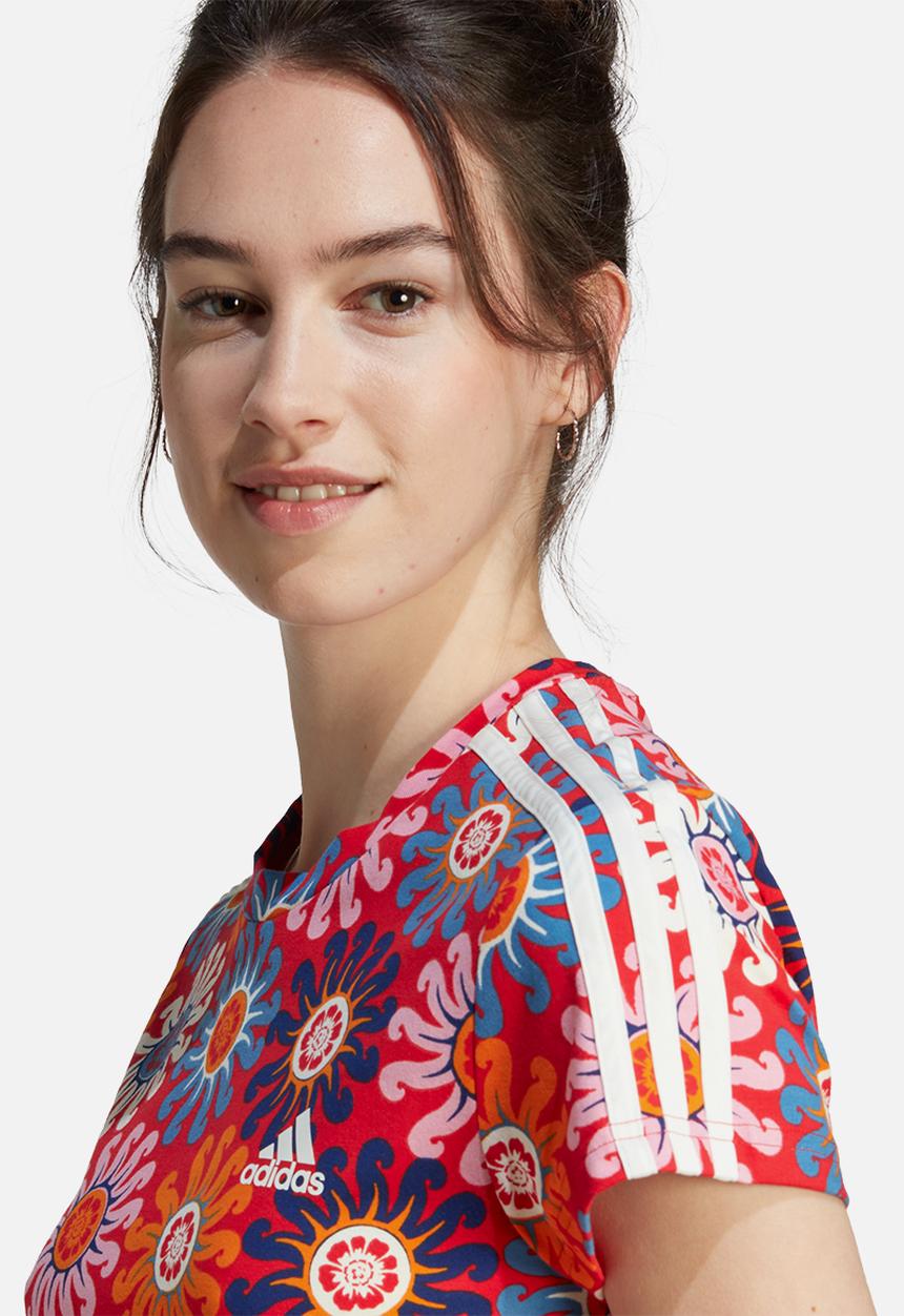 adidas Performance - Farm dress - vivid red & bliss pink