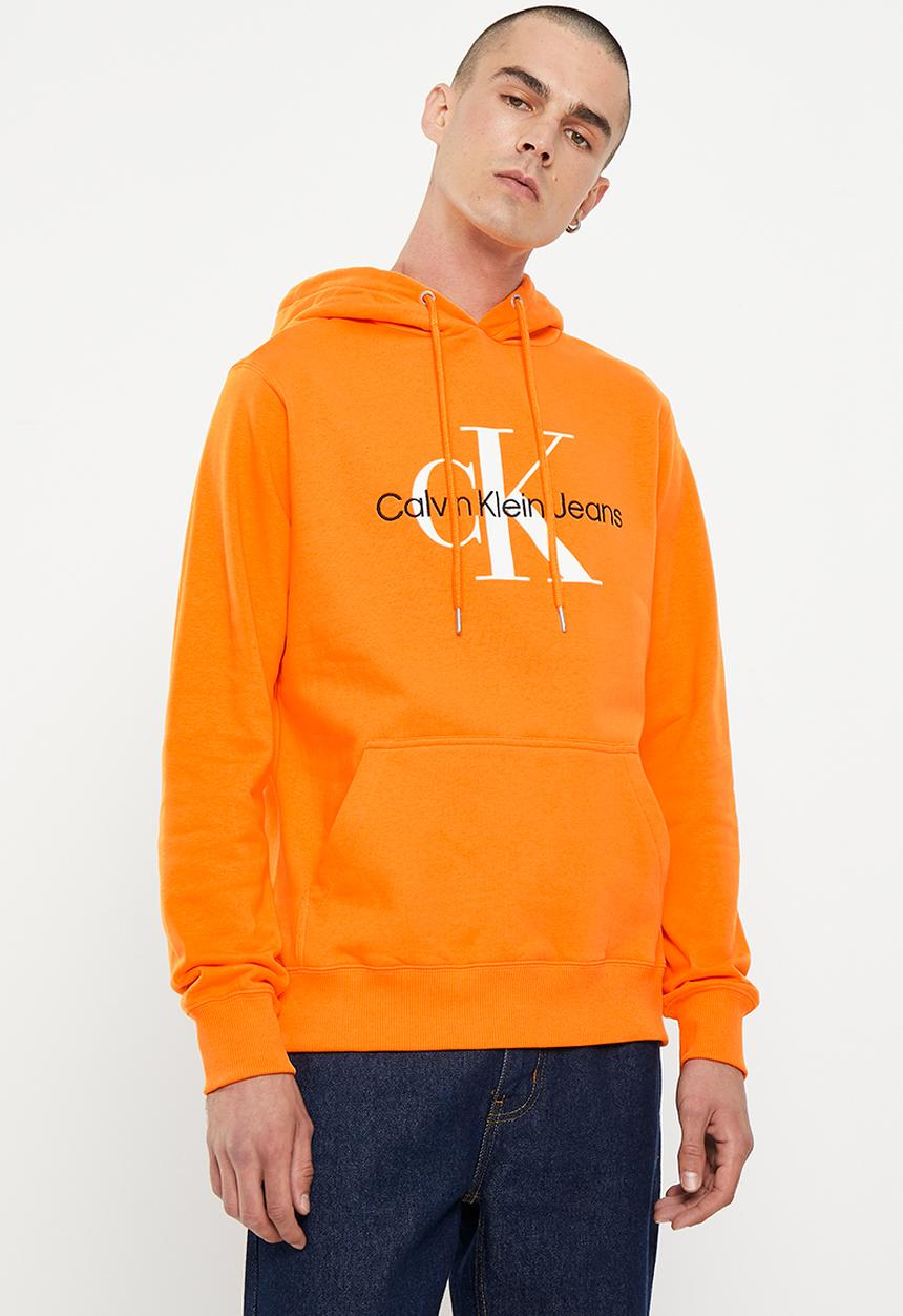 Calvin Klein - Seasonal monologo regular hoodie - vibrant orange