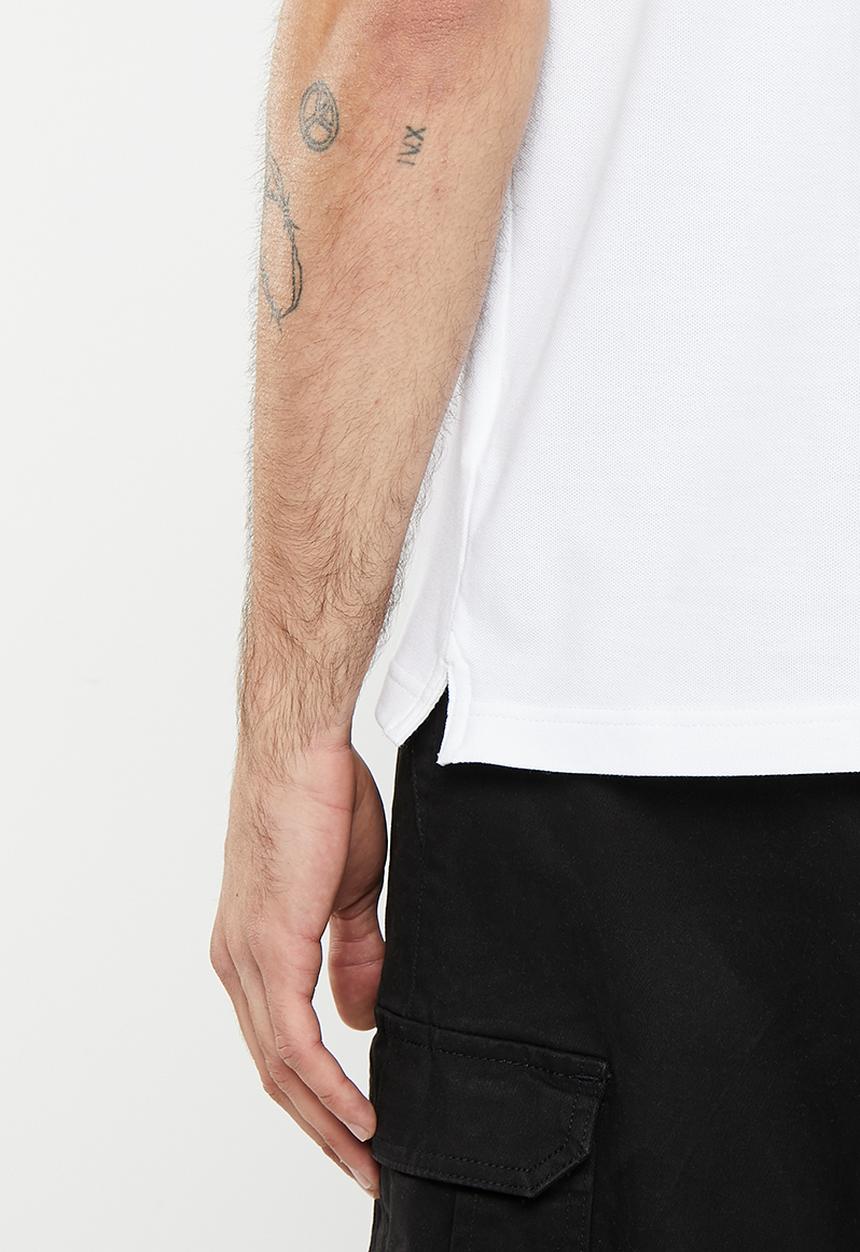 Calvin Klein - Seasonal mono logo polo - bright white