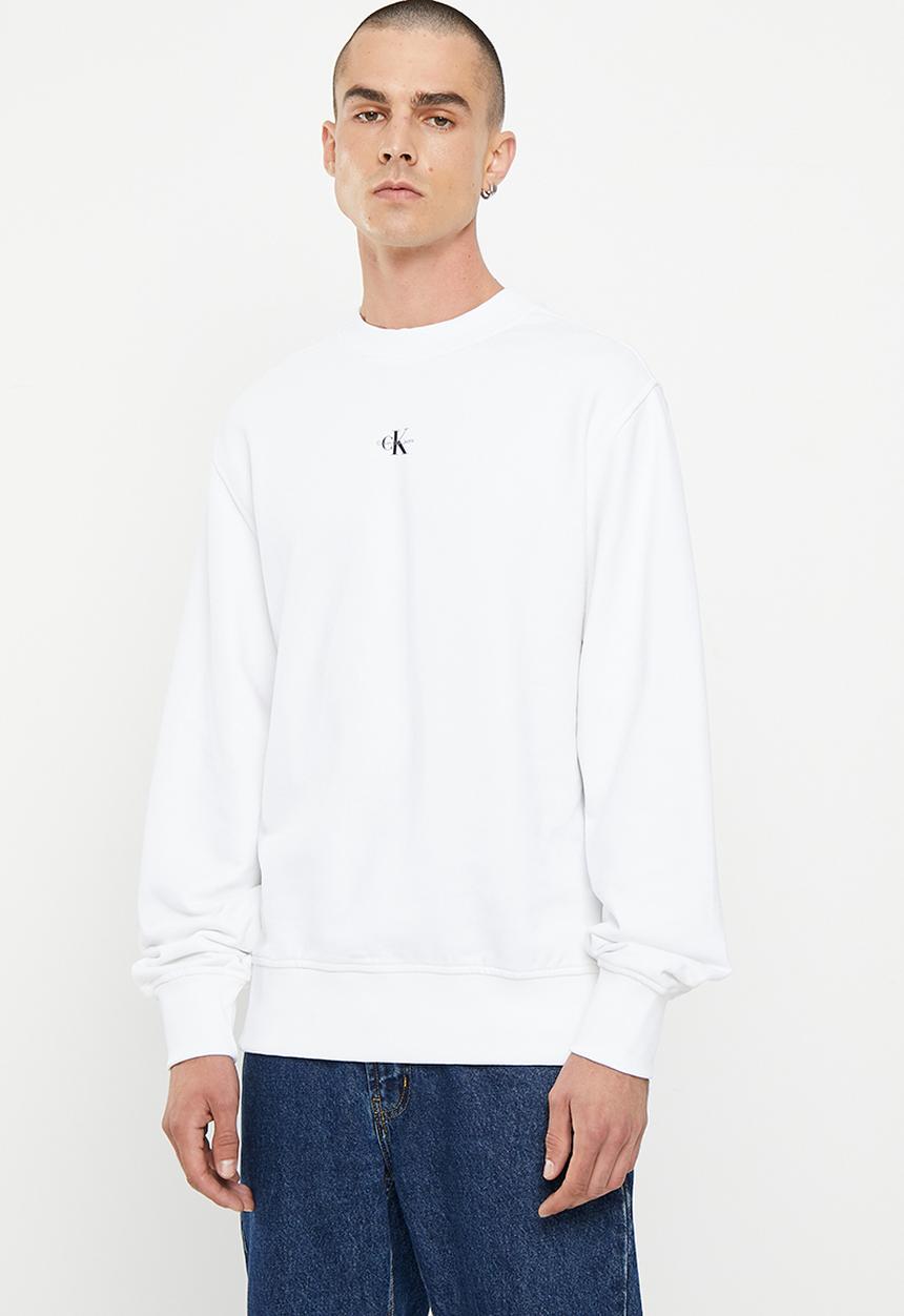 Calvin Klein - Micro mono logo crew neck - bright white