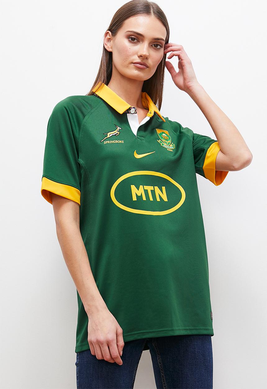 Nike - Women's Springbok stadium jersey home - gorge green/university gold
