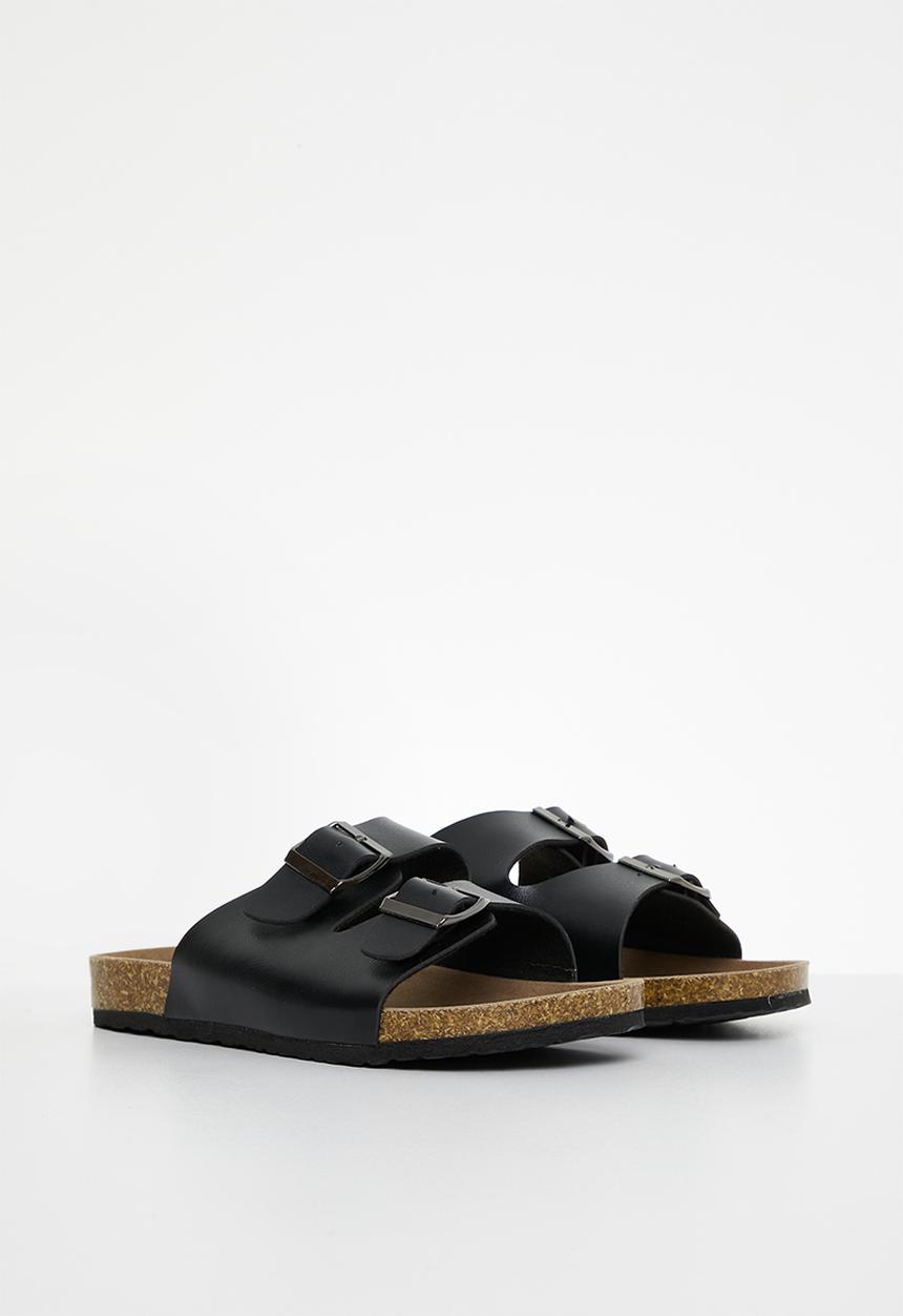 Pop Candy -  Twin strap sandals - black