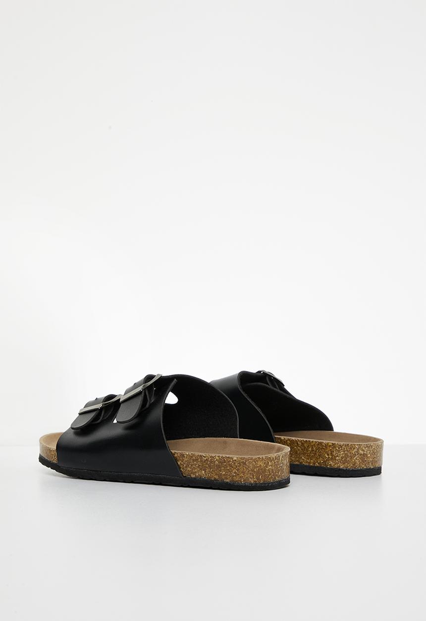 Pop Candy -  Twin strap sandals - black