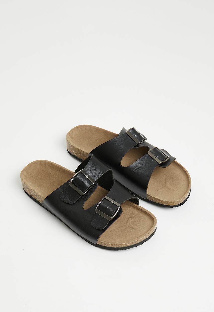 Pop Candy -  Twin strap sandals - black