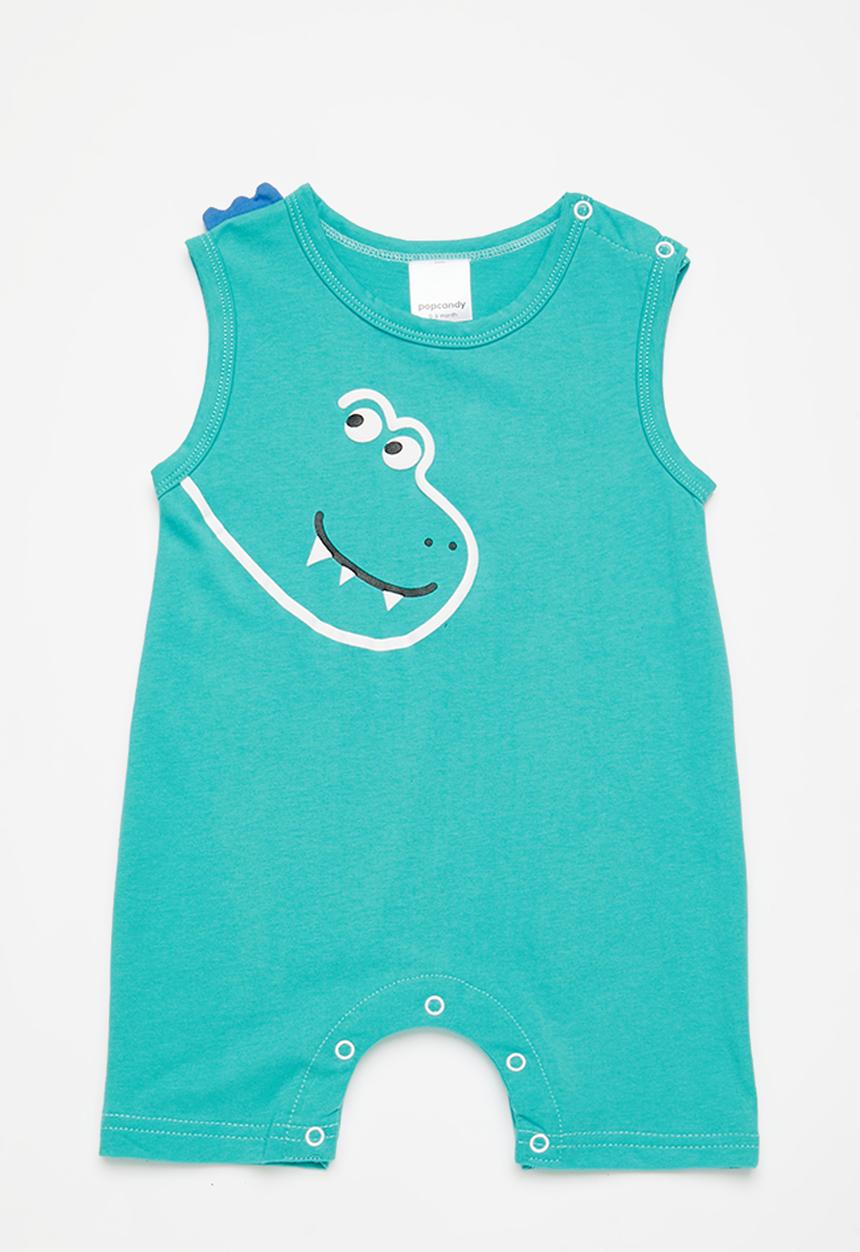Pop Candy - Sleeveless romper - turquoise dino