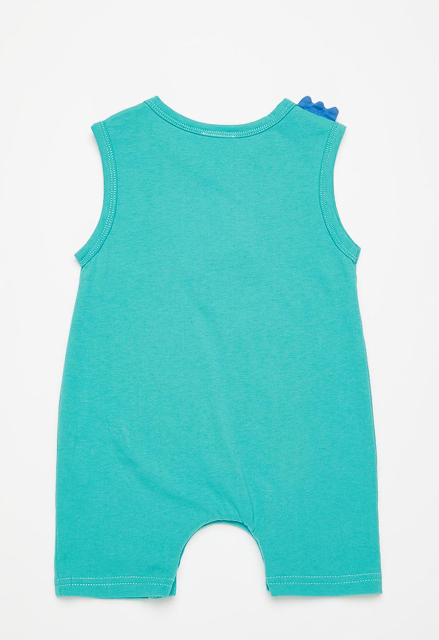 Pop Candy - Sleeveless romper - turquoise dino