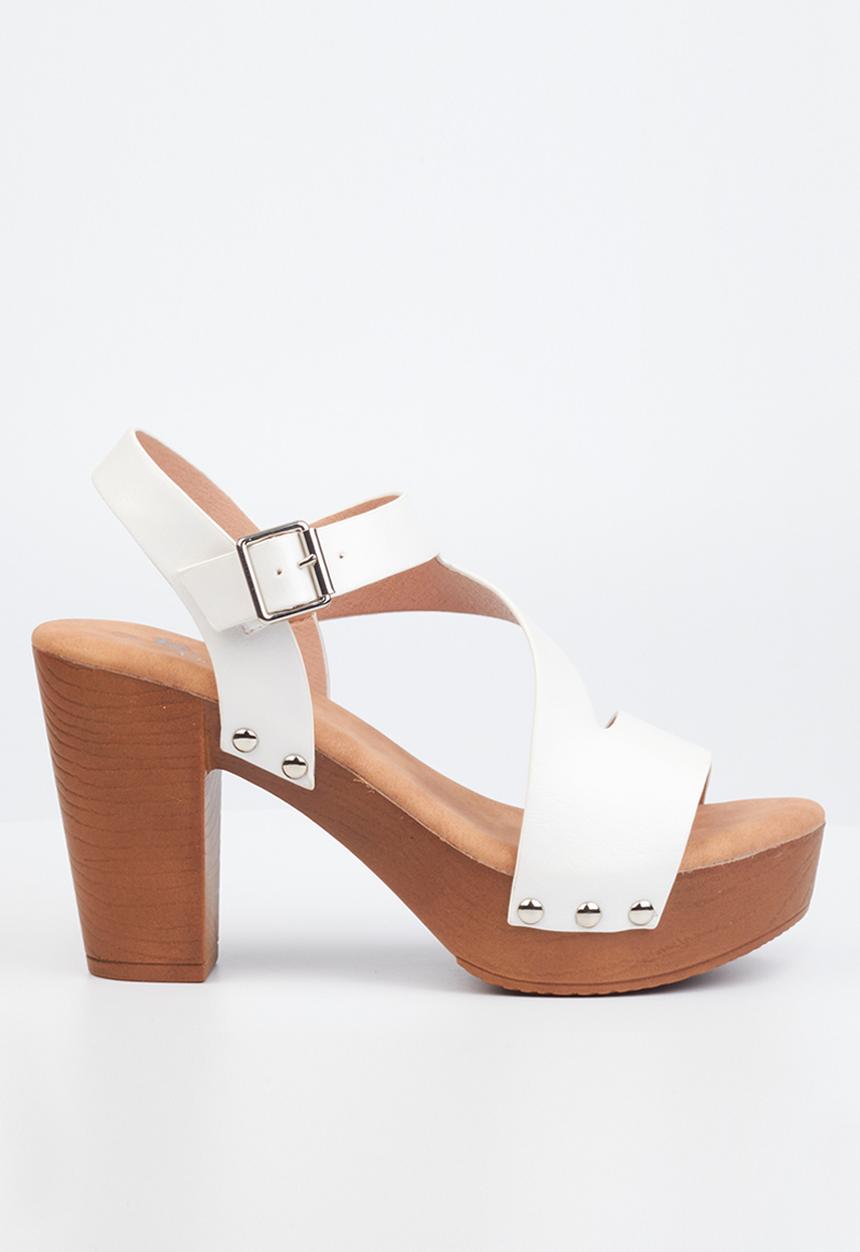 Butterfly Feet - Kayla 1 block heel - white