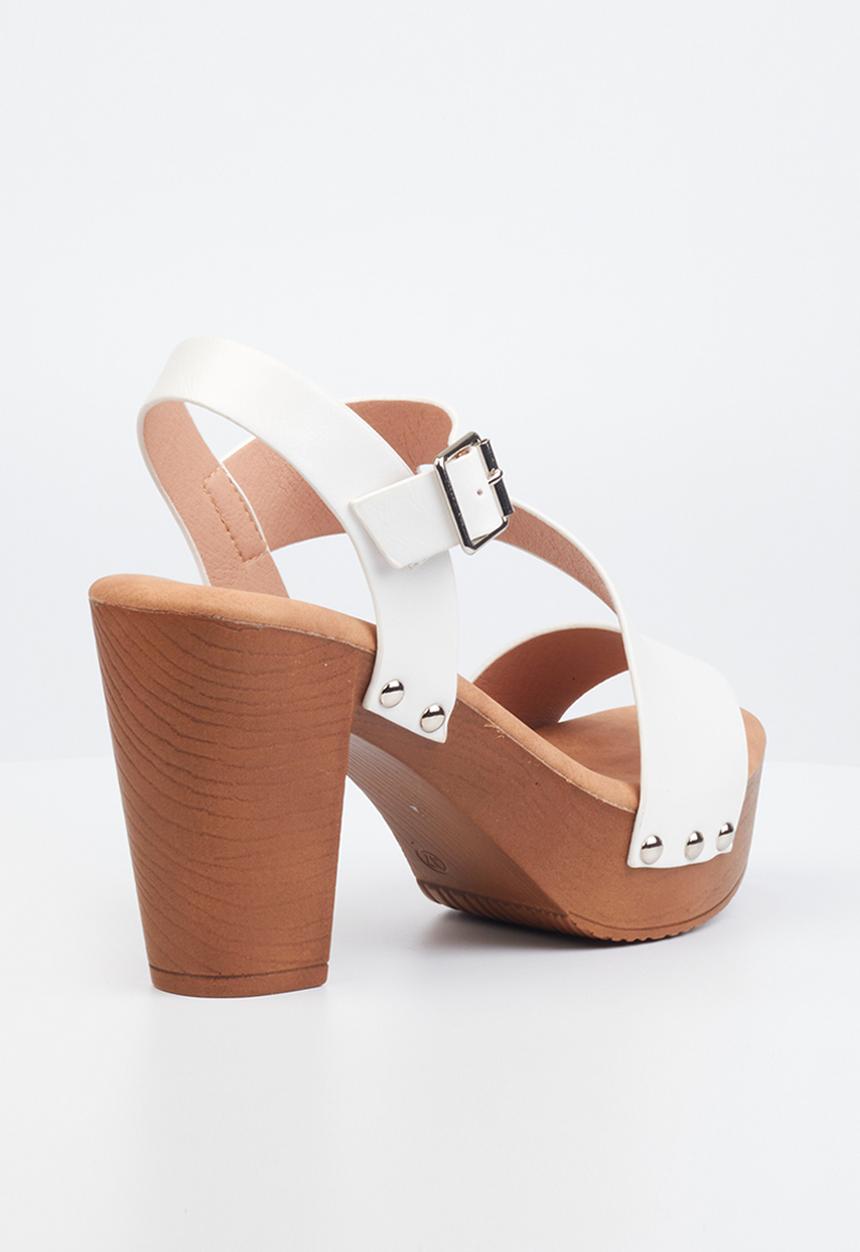 Butterfly Feet - Kayla 1 block heel - white