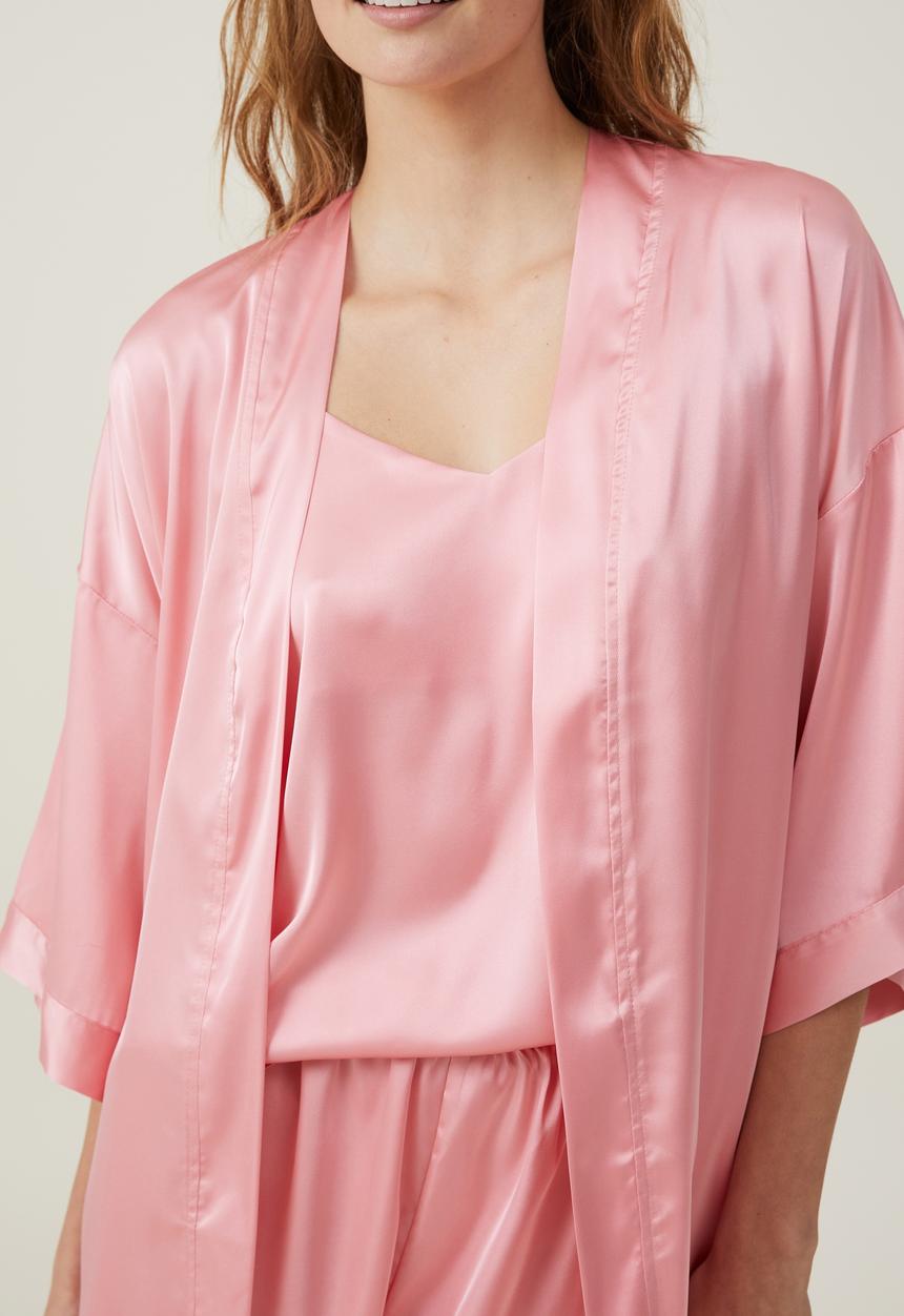 Cotton On - Body satin robe - peach puff
