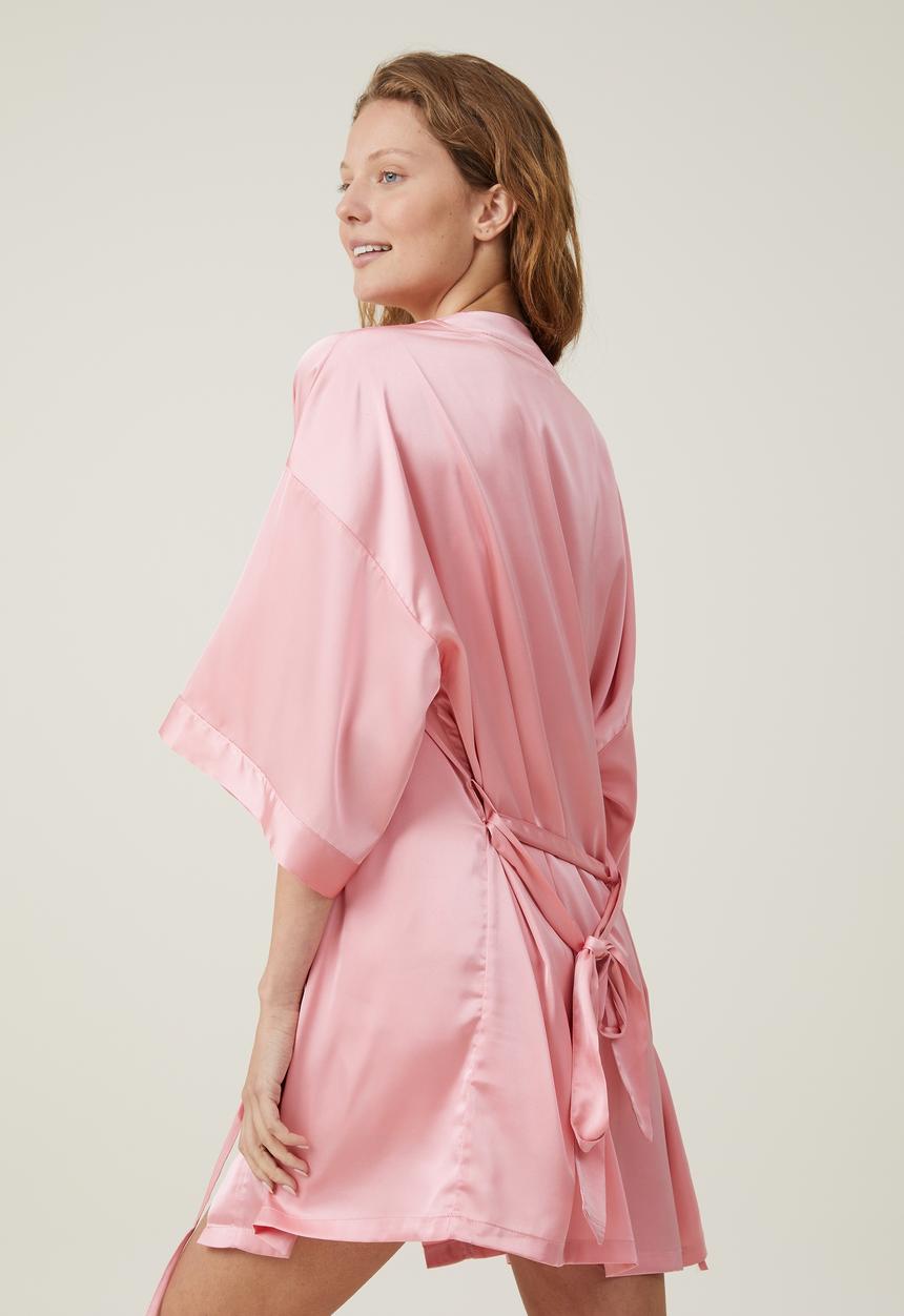 Cotton On - Body satin robe - peach puff