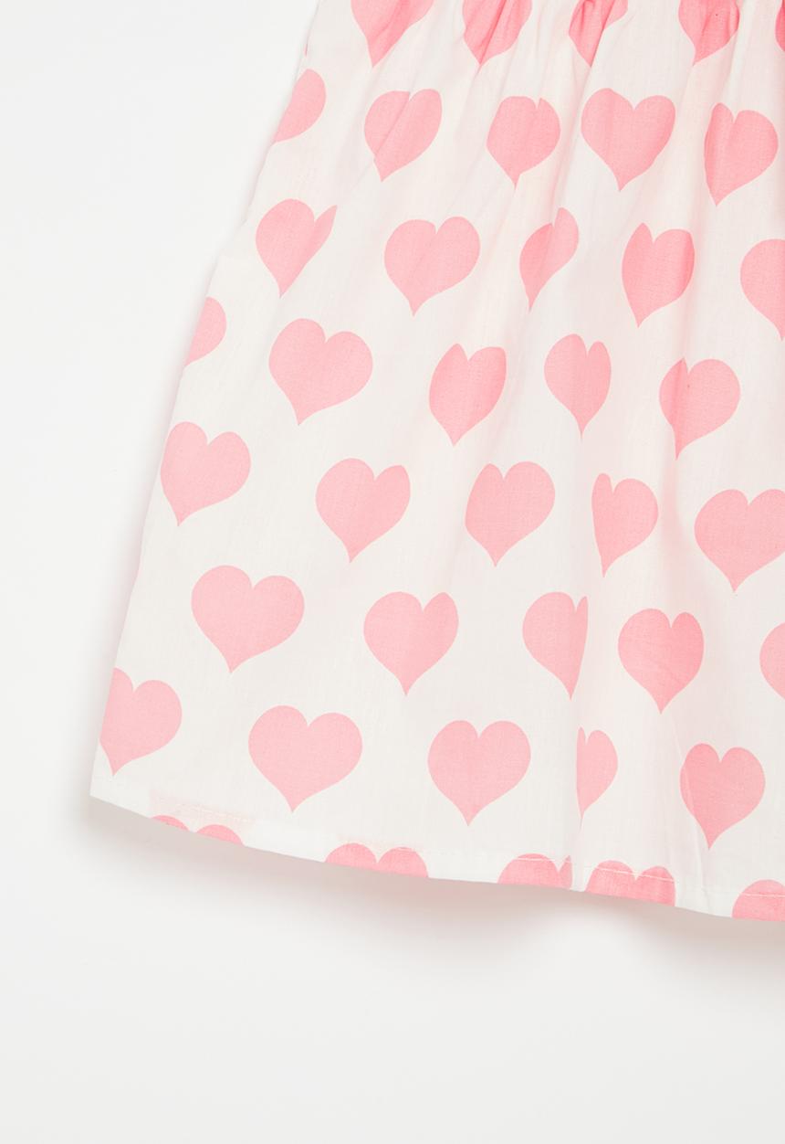 Pop Candy - Frilled sleeve dress - pink and white