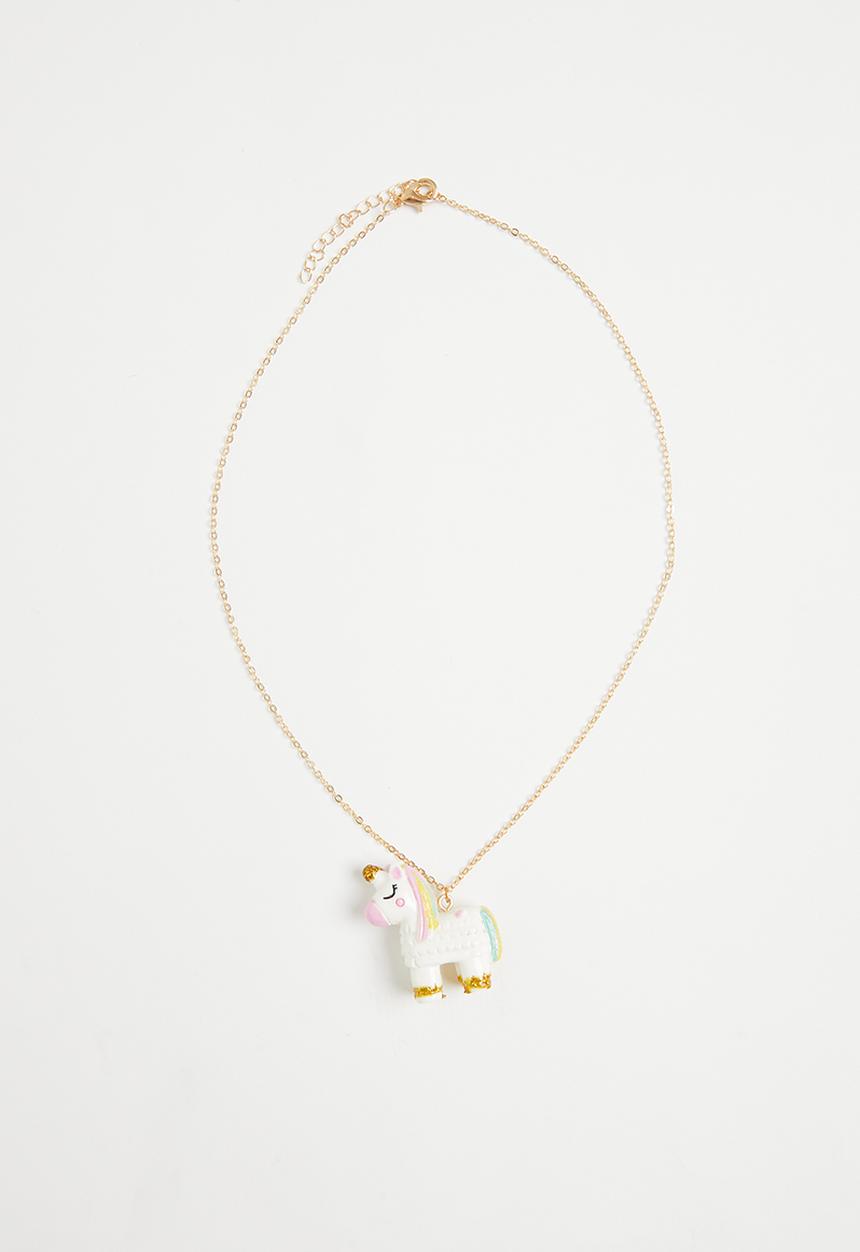 Pop Candy - Girls unicorn necklace - gold 
