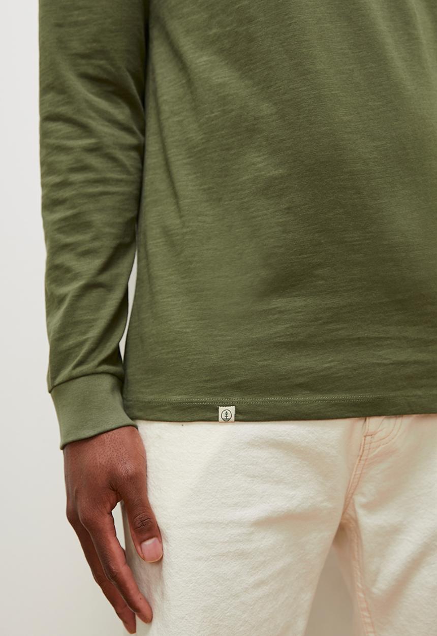 Lark & Crosse - Henk  ls raglan grandpa tee - khaki