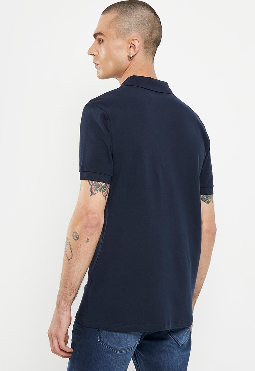 GUESS - Short sleeve guess classic golfer - new navy