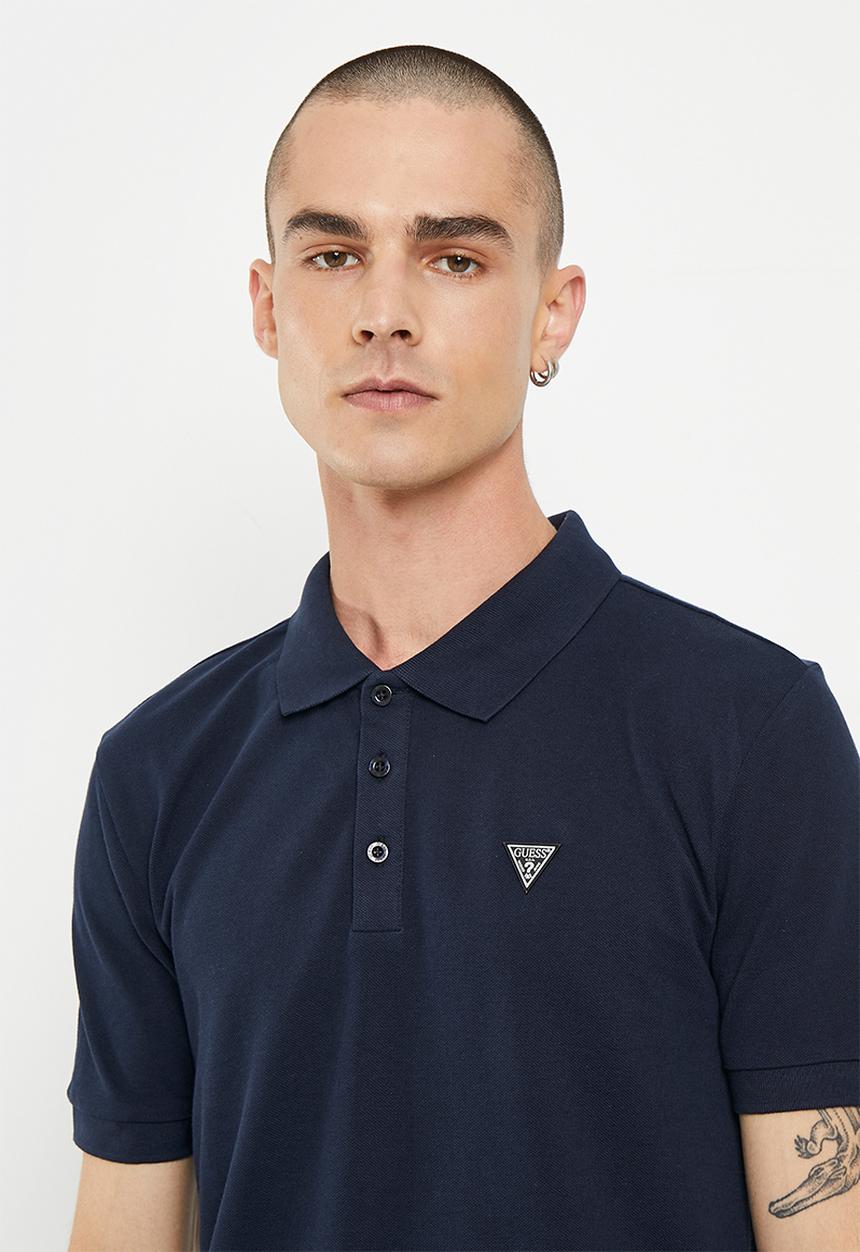 GUESS - Short sleeve guess classic golfer - new navy