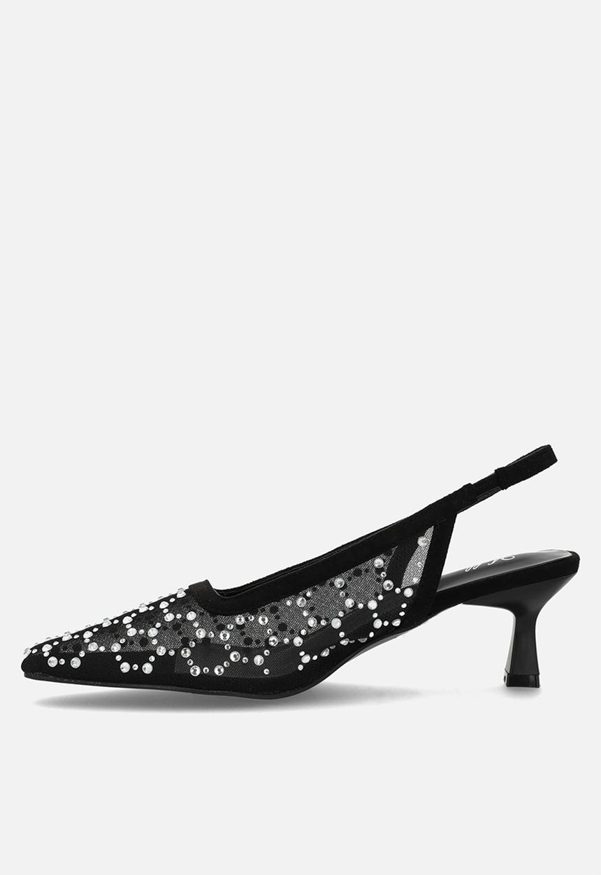 MILLA - Laina mesh stiletto - black