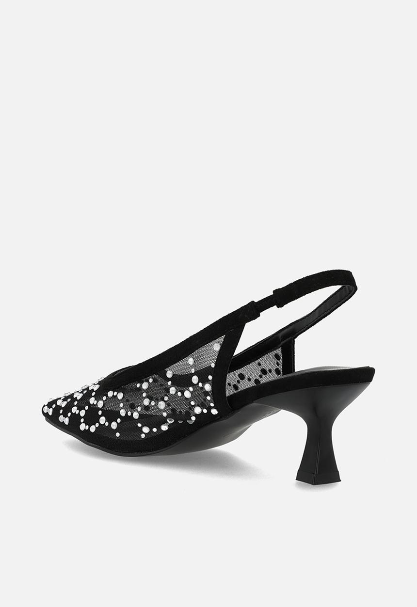 MILLA - Laina mesh stiletto - black