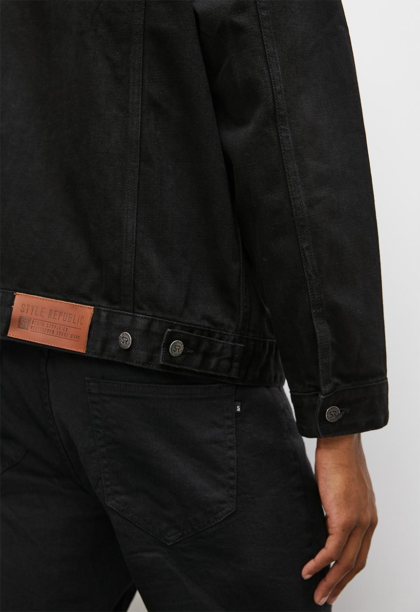 STYLE REPUBLIC - Denim oversize trucker  - black