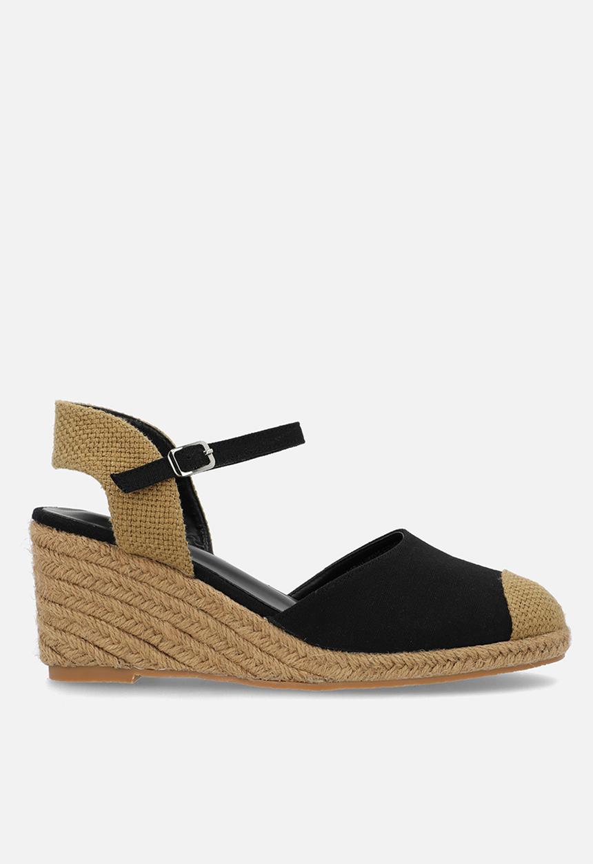 edit - Neliah wedge espadrille - black