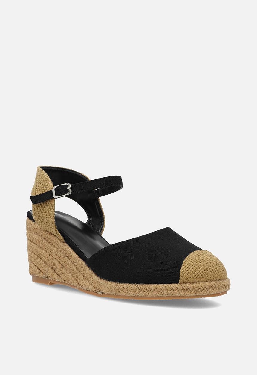 edit - Neliah wedge espadrille - black
