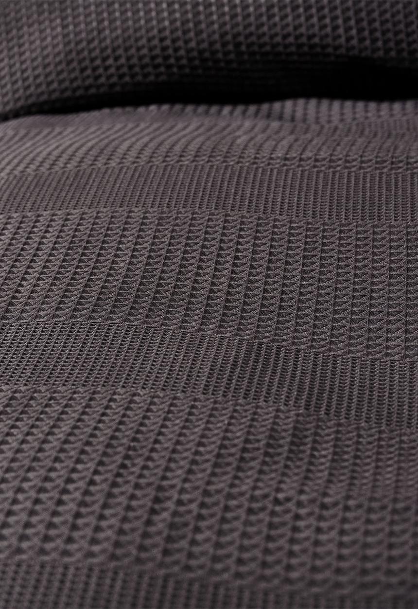 Linen House - Derry waffle duvet cover set - charcoal