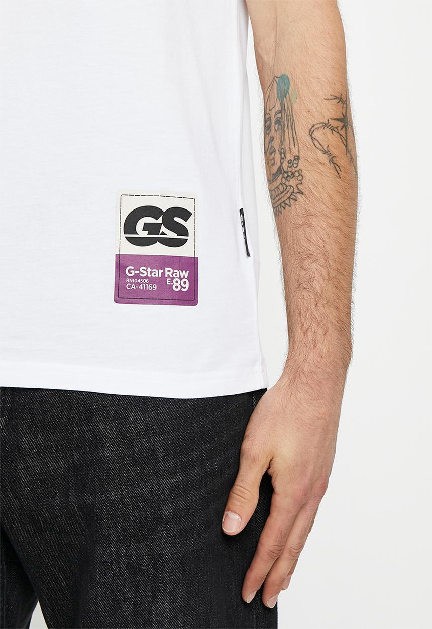 G-STAR - Back gr slim r t Compact jersey o - white