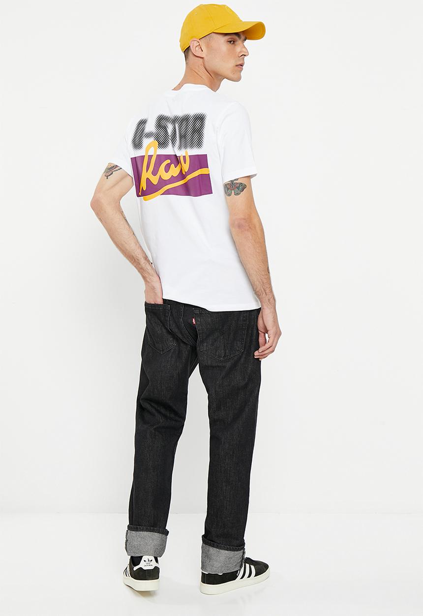 G-STAR - Back gr slim r t Compact jersey o - white