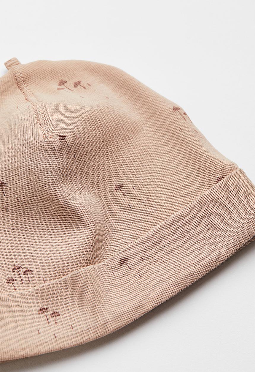 H&M - 3-Piece cotton set - beige/mushrooms 