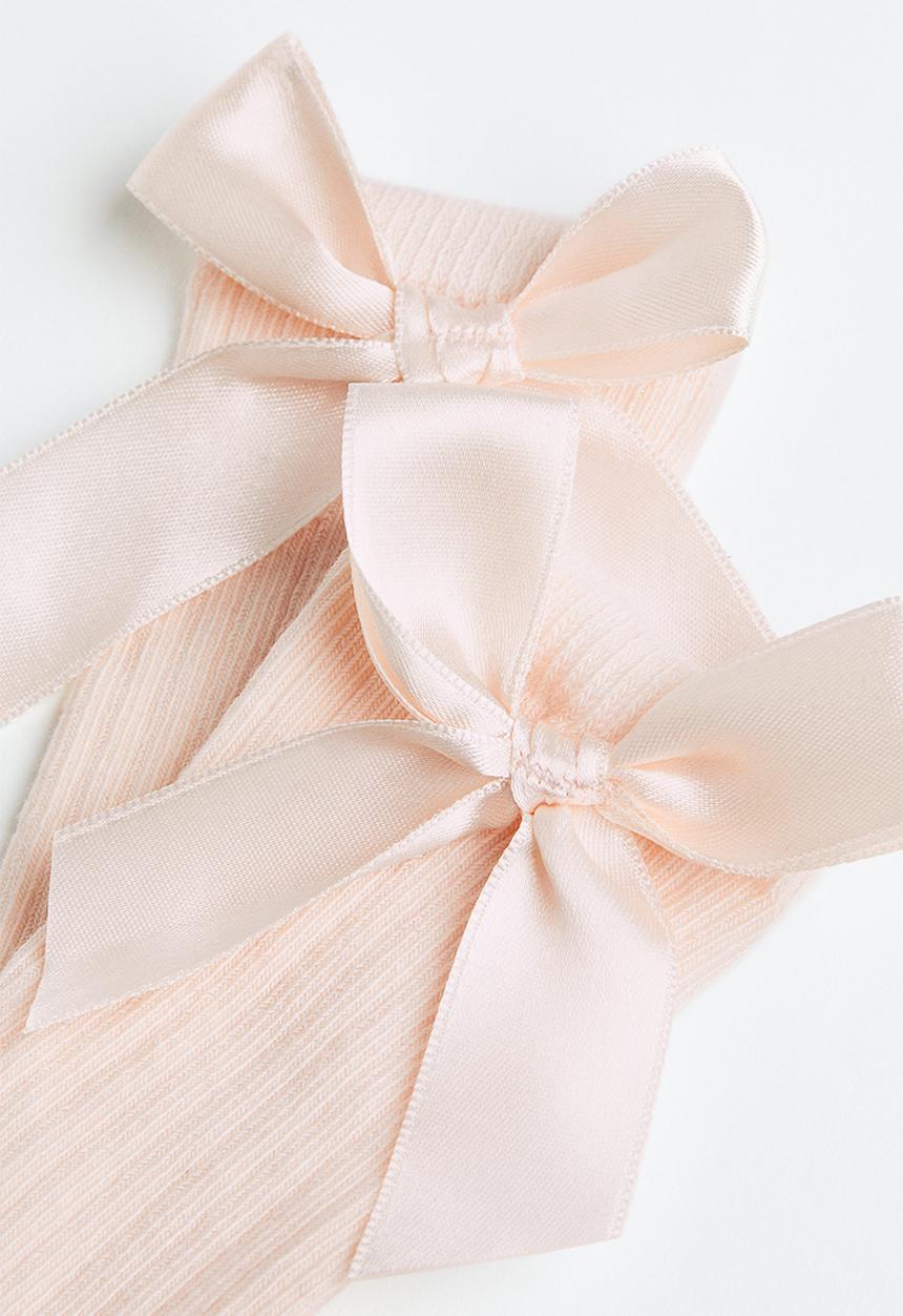 H&M - Knee socks - light pink 