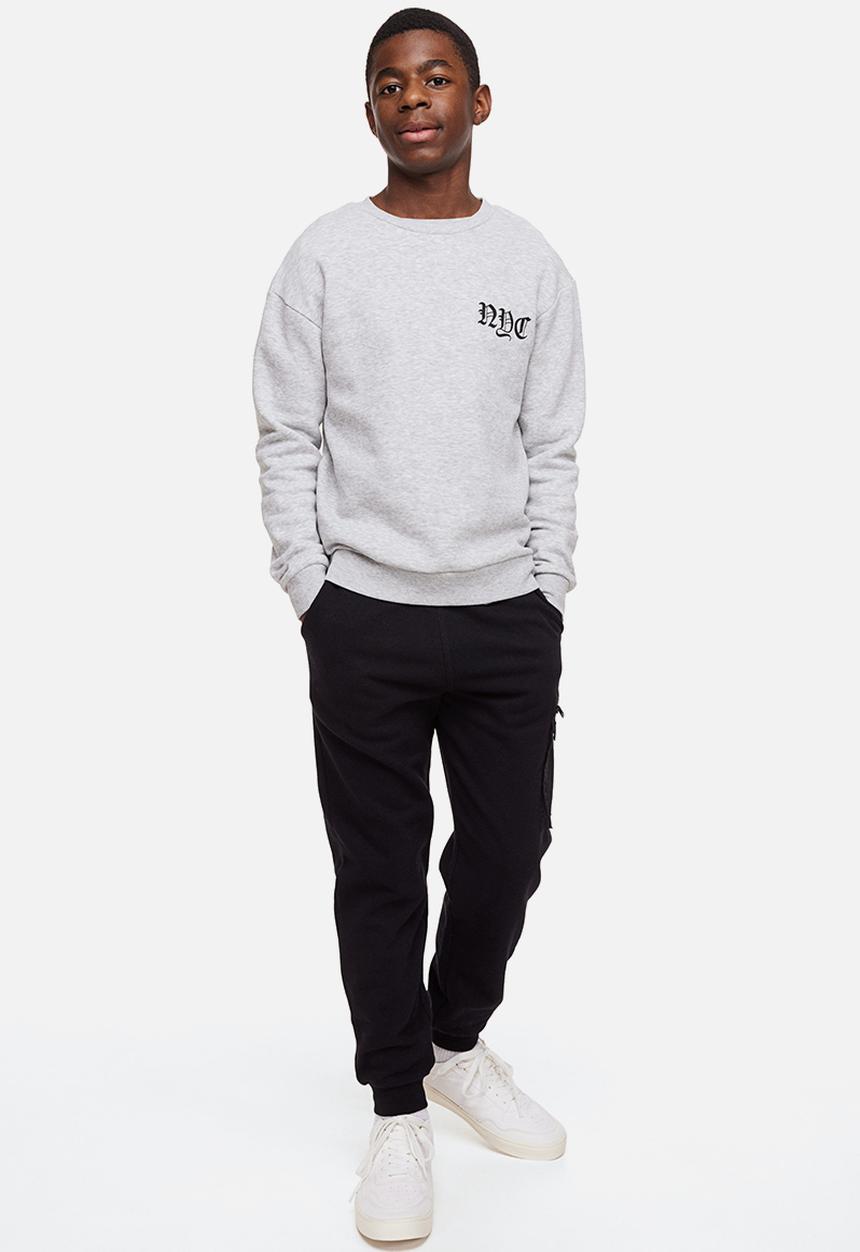H&M - Loose fit cargo joggers - black