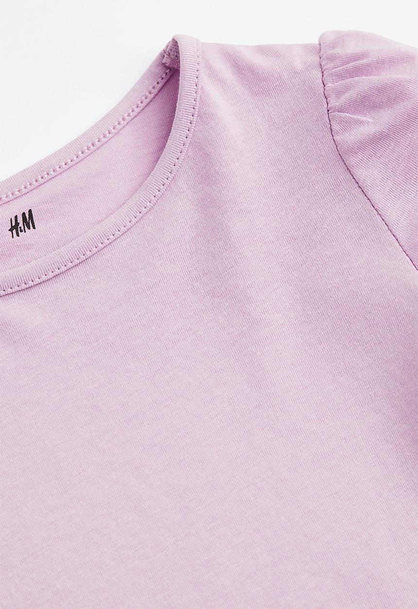 H&M - Cotton jersey top - lilac 