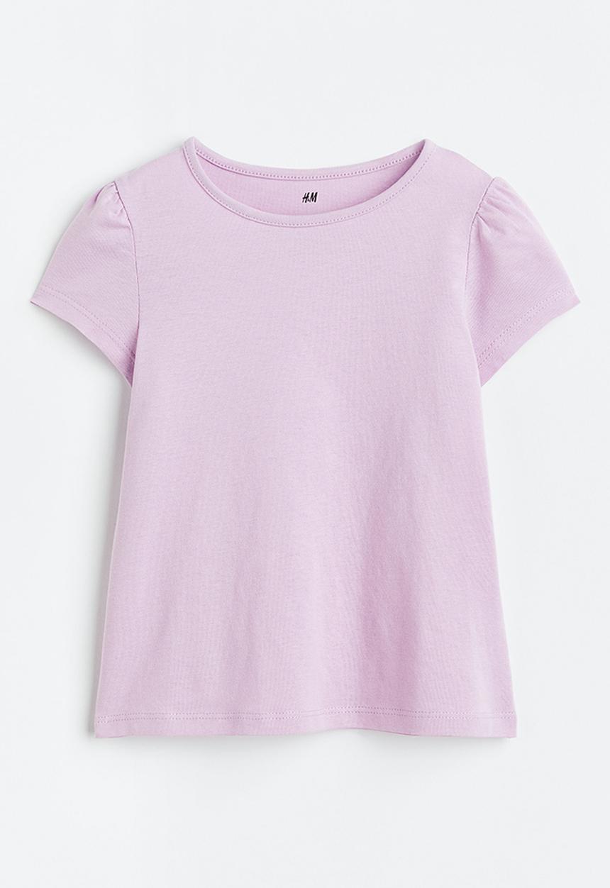 H&M - Cotton jersey top - lilac 