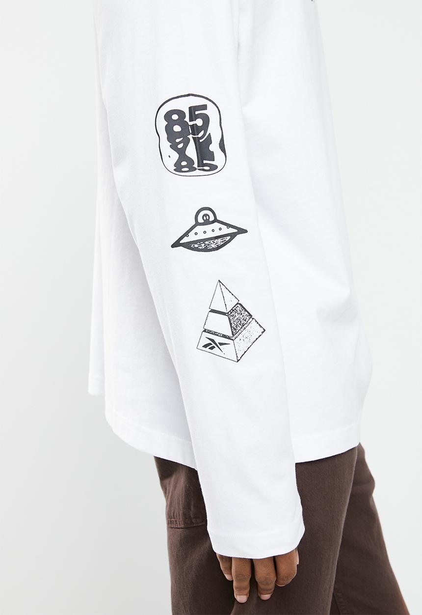 Reebok - Cl skate long sleeve tee - white