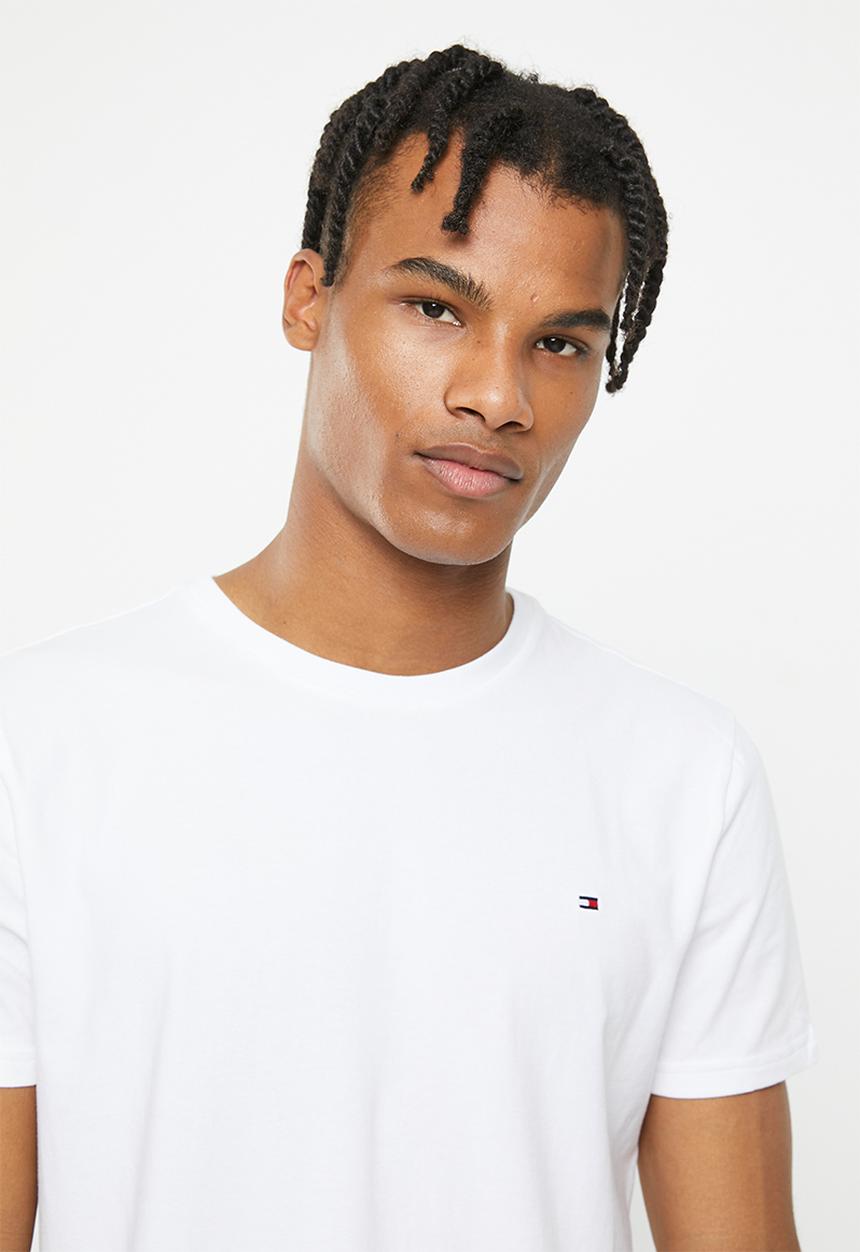 Tommy Hilfiger - Cn short sleeve short woven set - white / stripe green
