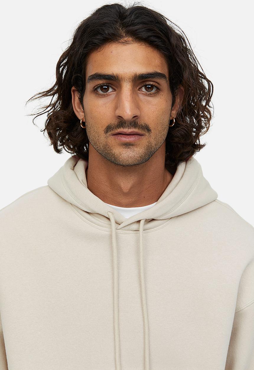 H&M - Relaxed fit hoodie - light beige