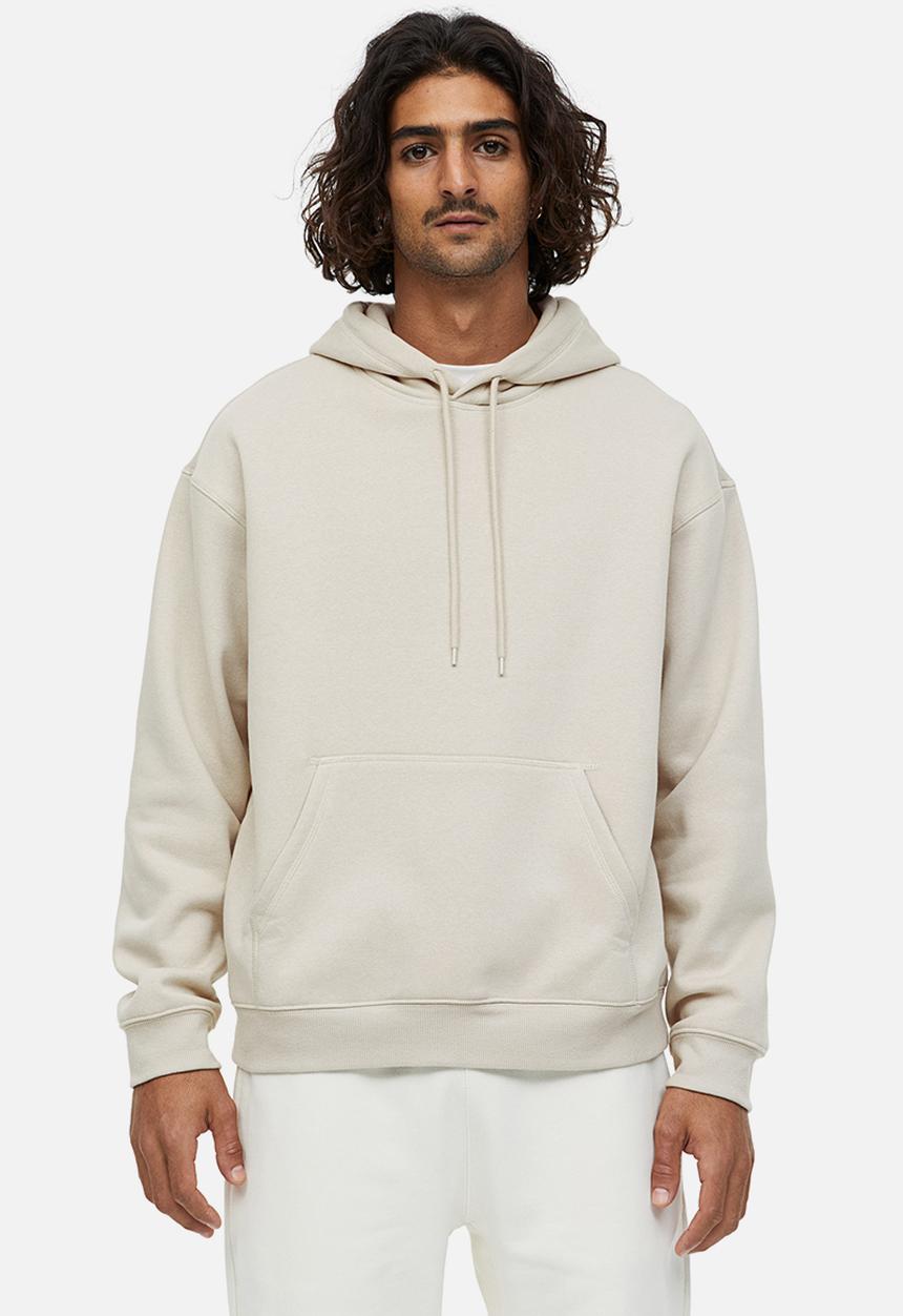 H&M - Relaxed fit hoodie - light beige
