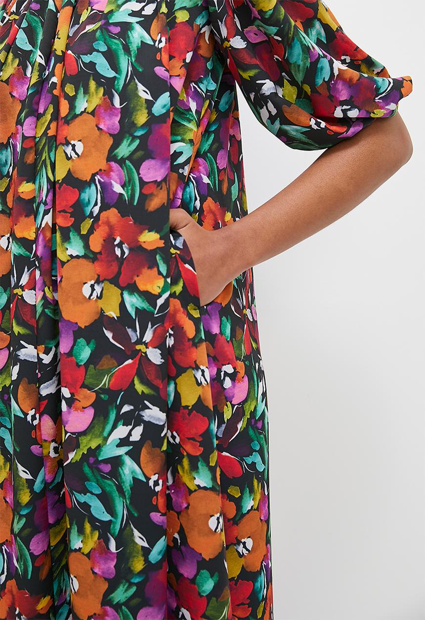 MILLA - Bardot volume maxi dress - multi