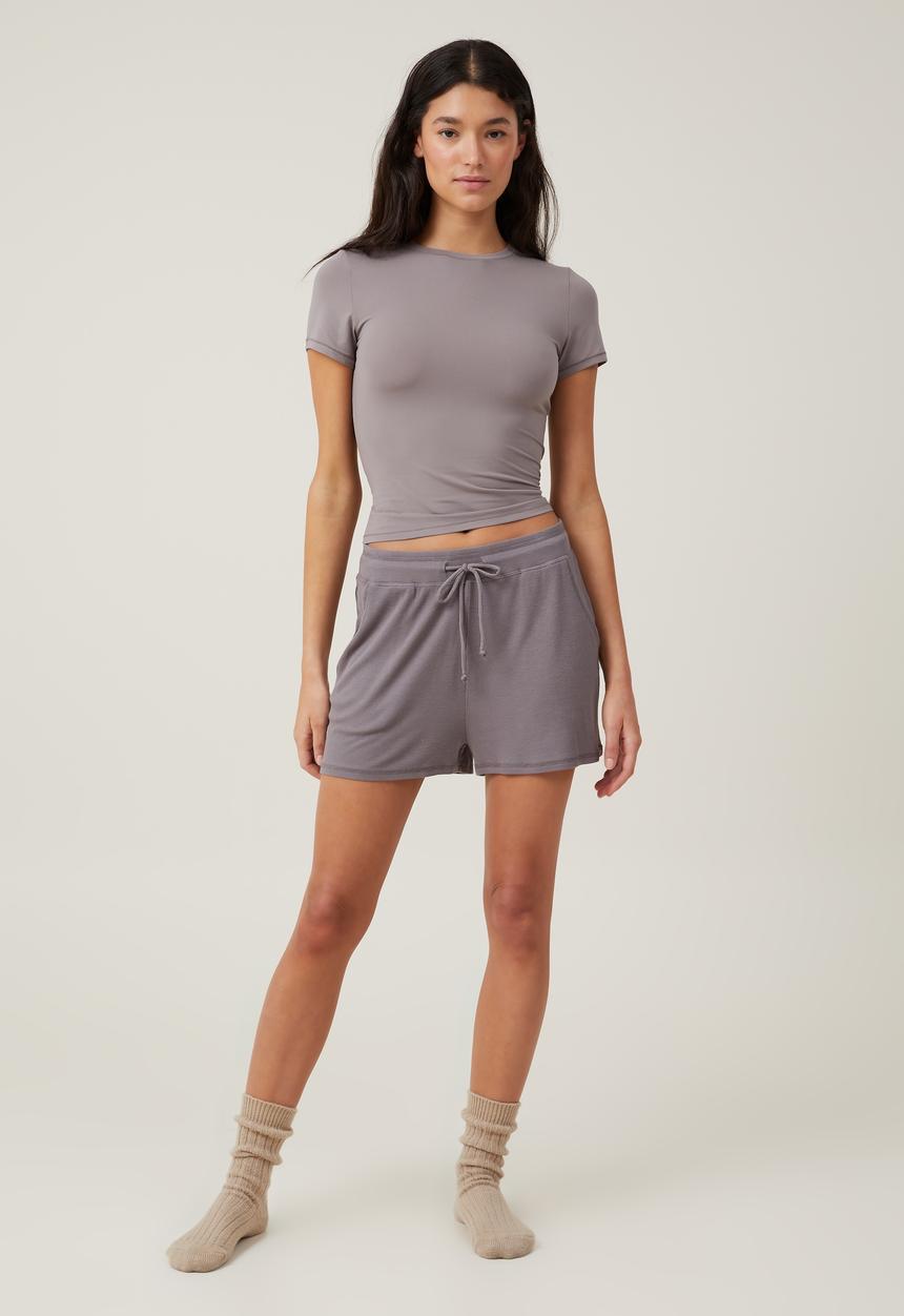 Cotton On - Soft lounge fitted T-Shirt - desert grey