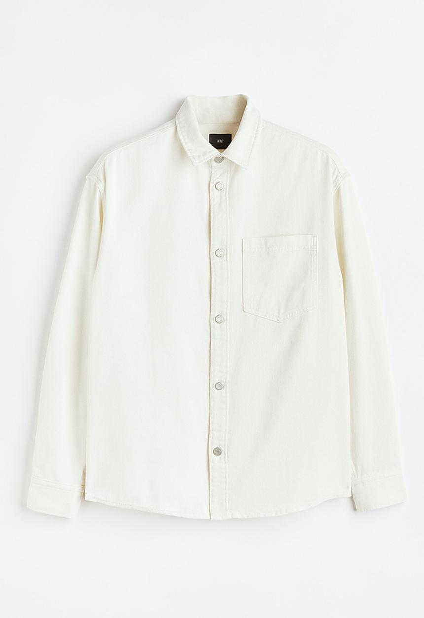 H&M - Denim overshirt - cream