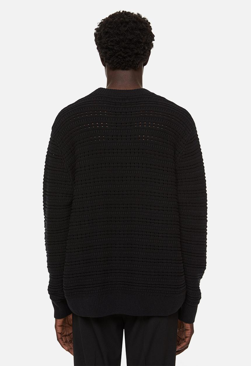 H&M - Regular fit textured-knit jumper - black