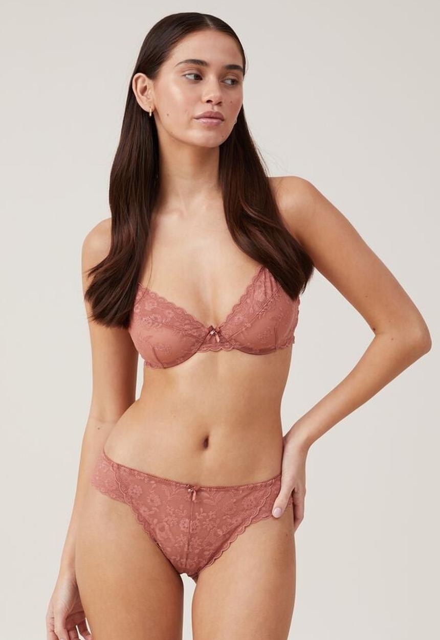 Cotton On - Aurora lace brasiliano - rose dust